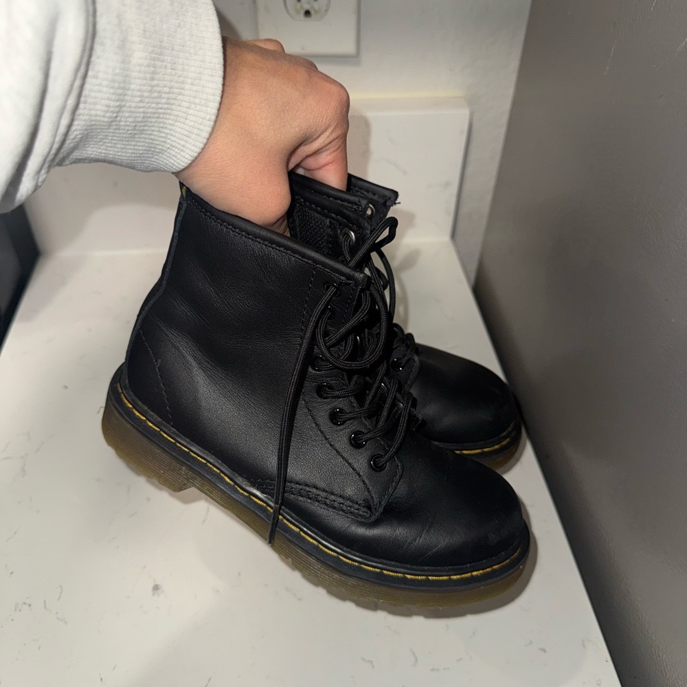 Dr. Martens Black Kids Boots